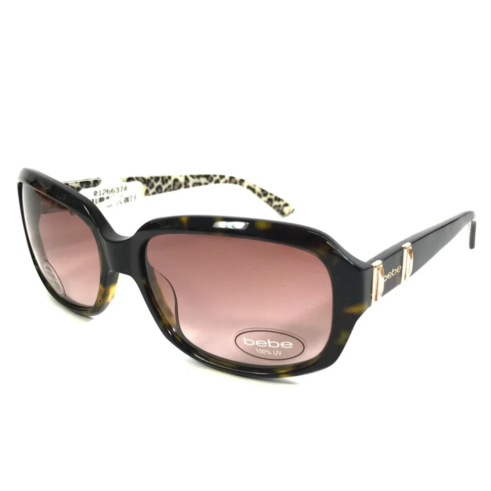 Bebe Sunglasses FINEST BB7080 215 Tortoise Brown Frames with Red Gradient Lenses